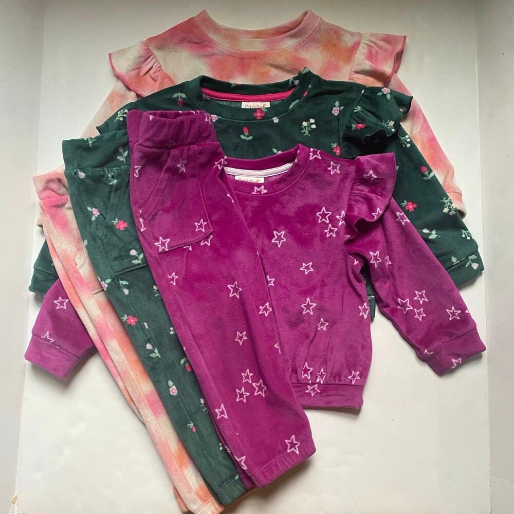 Cat & Jack Matching Velour Outfit Bundle